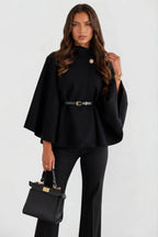 Andrea | Women's Oversized Wool Winter Coat, Cape Sleeve Jacket | The Dress Cellar