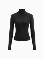 Madeleine | Women's Ribbed Turtleneck Jumper, Textured Knit Sweater | The Dress Cellar