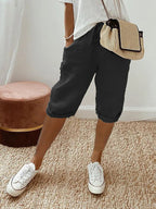 Madison | Women's Cotton Relaxed-Fit Pants - Black