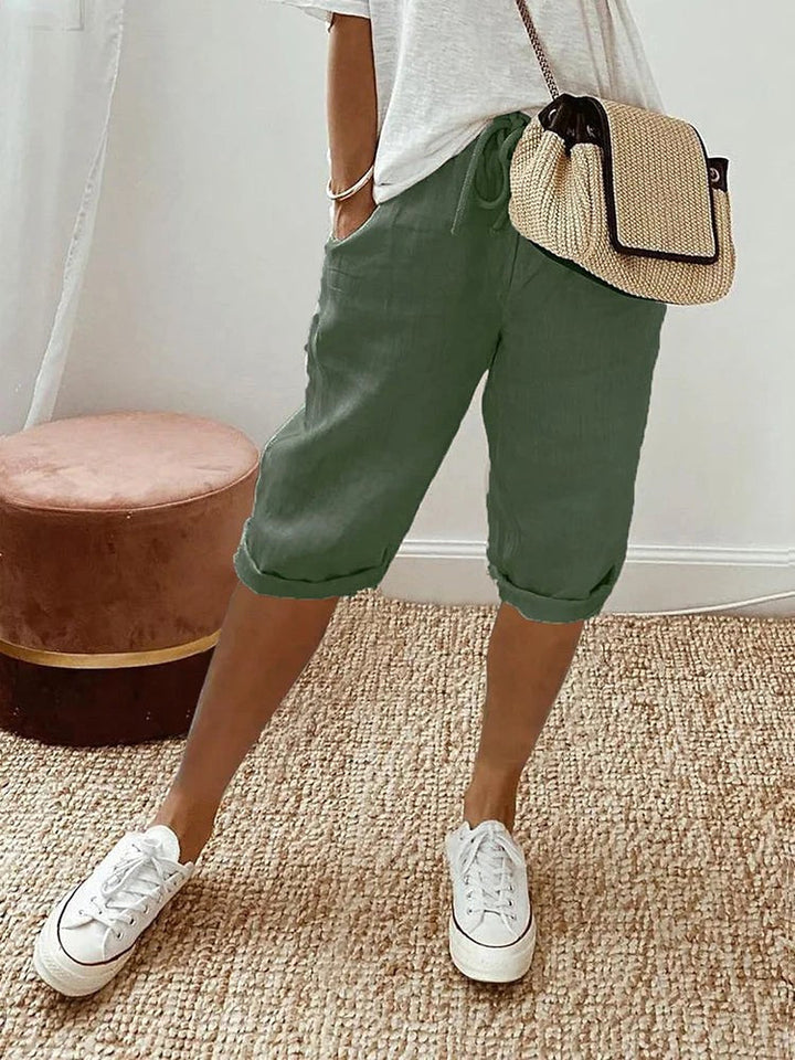 Madison | Women's Cotton Relaxed-Fit Pants - Green
