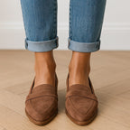 Madison | Women's Gray Suede Loafers with Low Heel - image 2