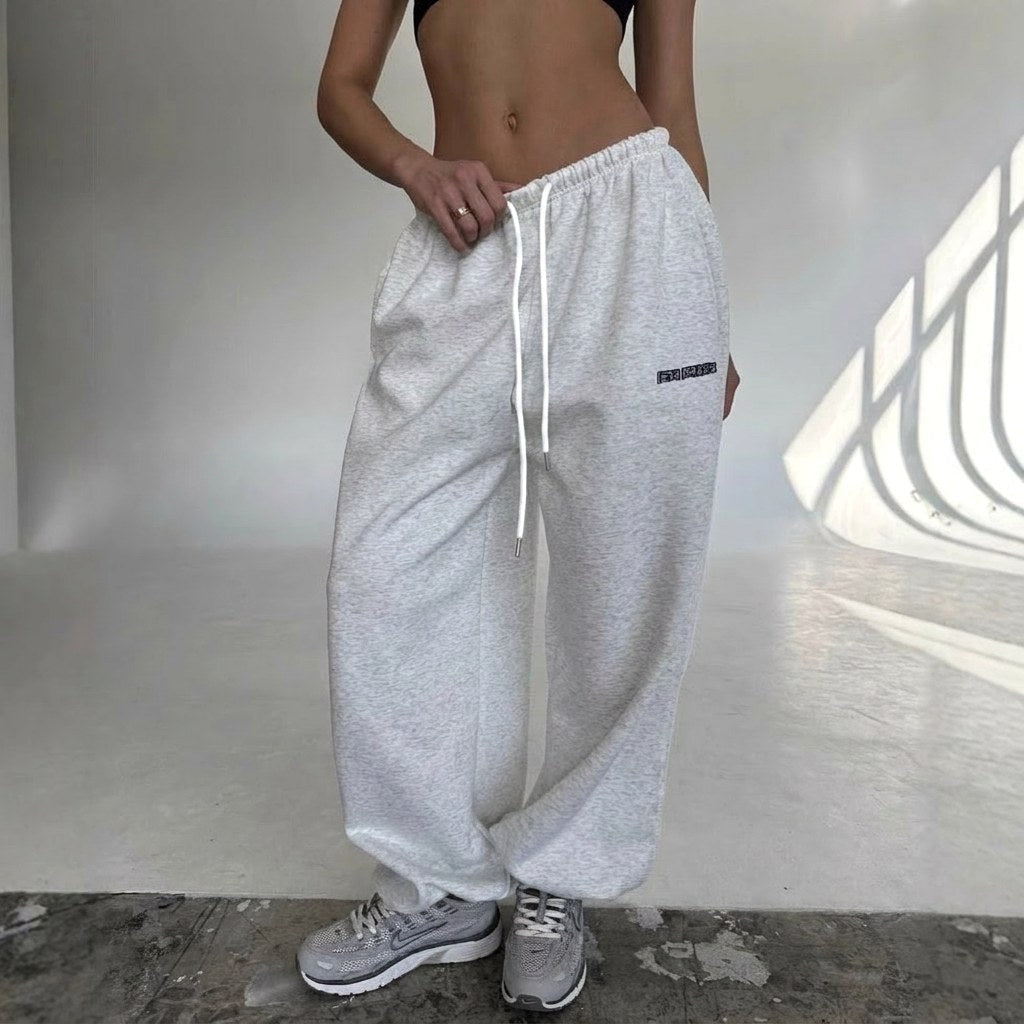 Maelle | Women's Baggy-Fit Sweatpants with Side Stripe, Wide-Leg Lounge Trousers | The Dress Cellar | Yellow