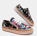 Sydney | Women's Lace-Up Low-Top Sneakers, Textured Sole Walking Shoes | The Dress Cellar