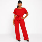Makenna | Women's Ponte Knit Batwing Jumpsuit - image 11