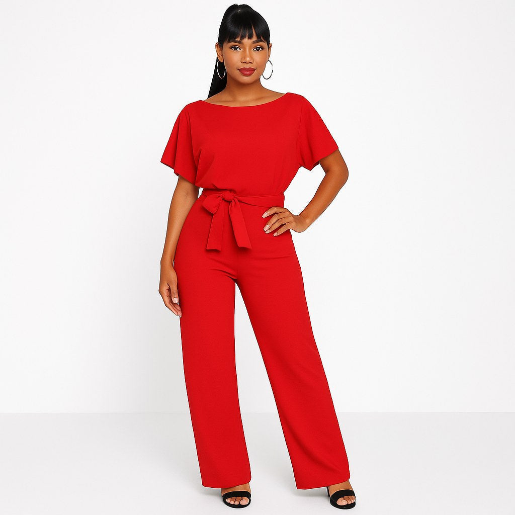 Makenna | Women's Ponte Knit Batwing Jumpsuit - image 11