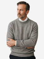 Malcolm | Men's Cashmere Pullover Jumper, Lightweight Knit Jumper | The Dress Cellar
