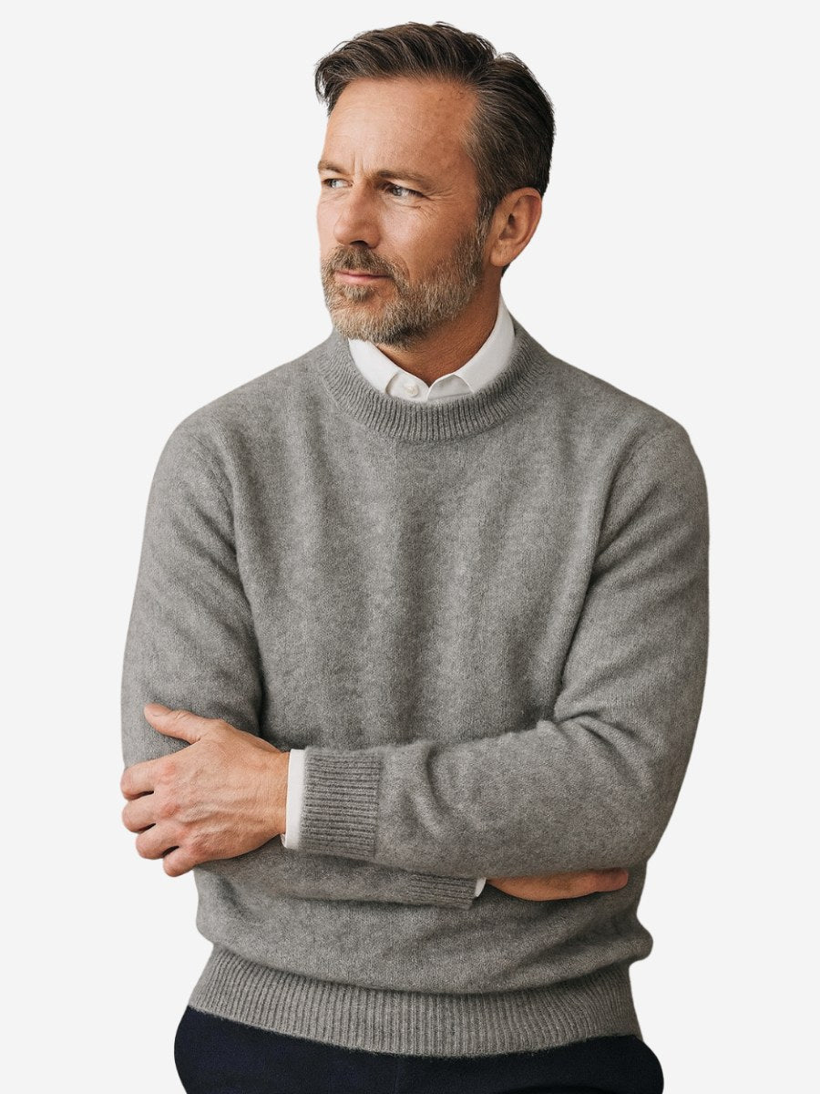 Malcolm | Men's Cashmere Pullover Jumper, Lightweight Knit Jumper | The Dress Cellar