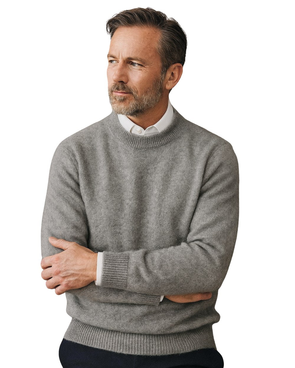 Malcolm | Men's Cashmere Pullover Jumper, Lightweight Knit Jumper | The Dress Cellar