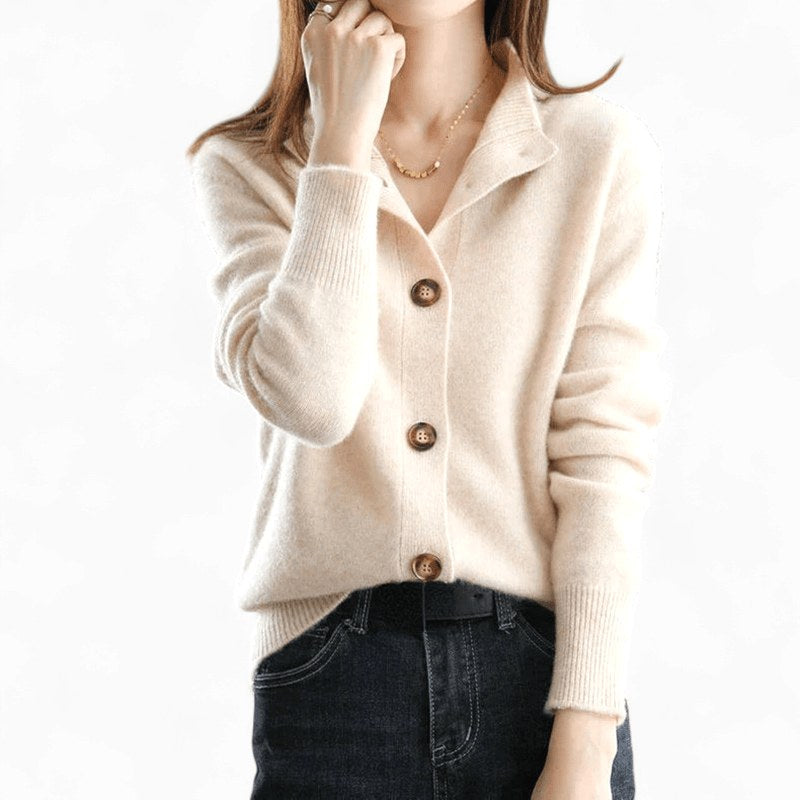 Mallory | Women's Cashmere Cardigan, Classic Button-Front Cardigan | The Dress Cellar