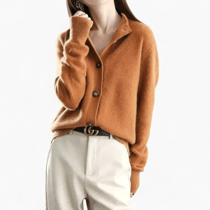 Mallory | Women's Cashmere Cardigan, Classic Button-Front Cardigan | The Dress Cellar