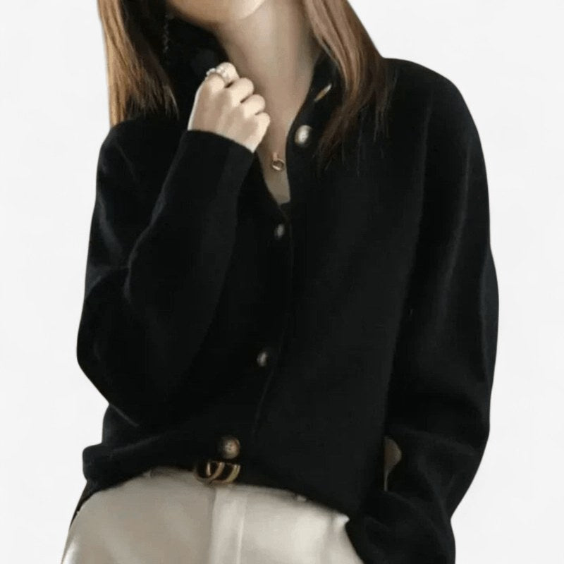 Mallory | Women's Cashmere Cardigan, Classic Button-Front Cardigan | The Dress Cellar