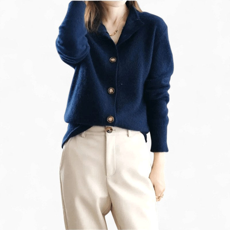 Mallory | Women's Cashmere Cardigan, Classic Button-Front Cardigan | The Dress Cellar