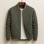 Martin | Lightweight Bomber Jacket with Contrast Details; Sporty Transitional Jacket | The Dress Cellar