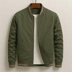 Martin | Lightweight Bomber Jacket with Contrast Details; Sporty Transitional Jacket | The Dress Cellar