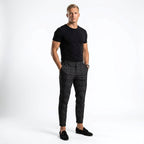 Mark | Men's Windowpane-Pattern Trousers – Elegant Business Trousers | The Dress Cellar