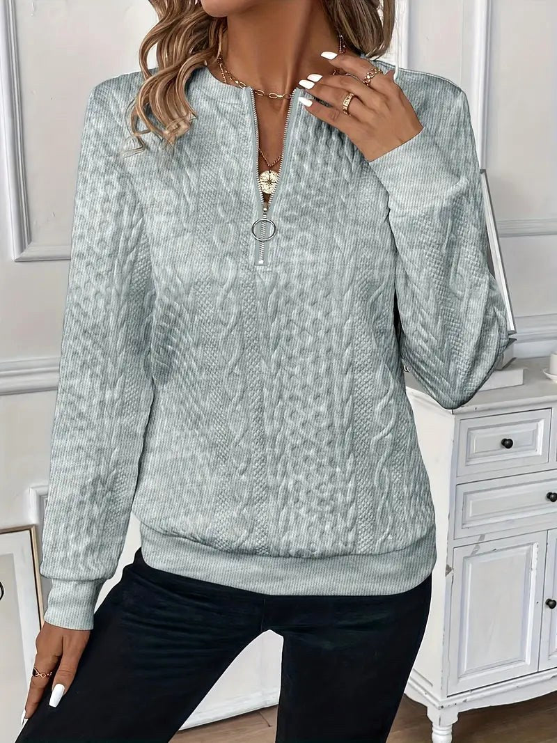 Margot | Women's Quarter-Zip Knit Jumper, Cosy Everyday Jumper | The Dress Cellar
