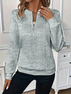Margot | Women's Quarter-Zip Knit Jumper, Cosy Everyday Jumper | The Dress Cellar