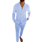 Marcus | Men's Two-Piece Set with Polo Shirt and Pants, Lightweight Set | The Dress Cellar