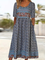 Marlowe | Women's Boho Print Midi Dress - image 12