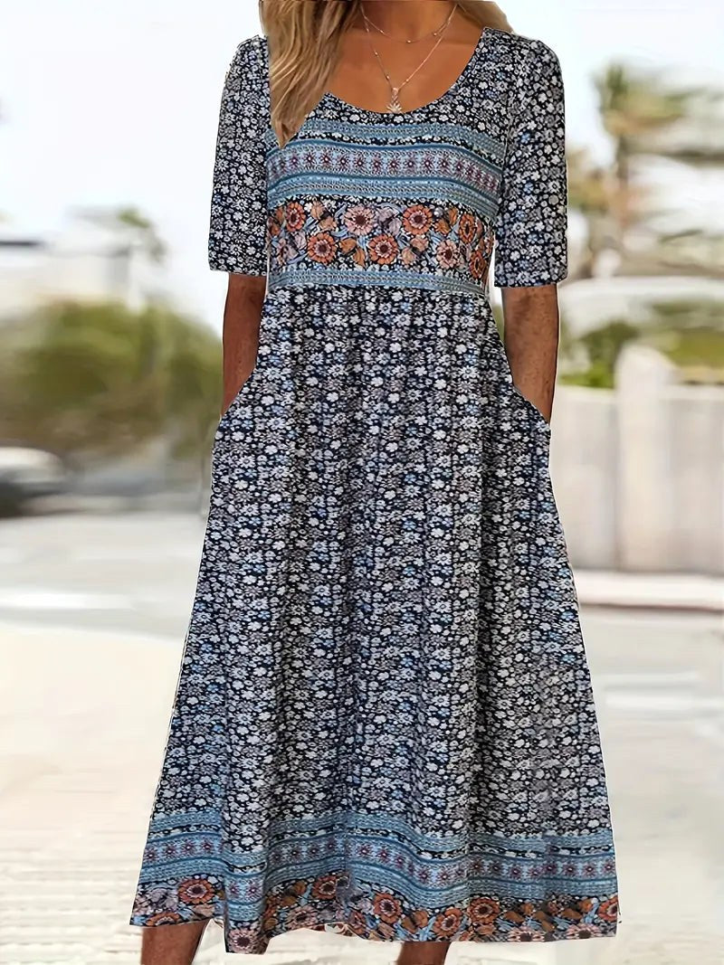 Marlowe | Women's Boho Print Midi Dress - image 12