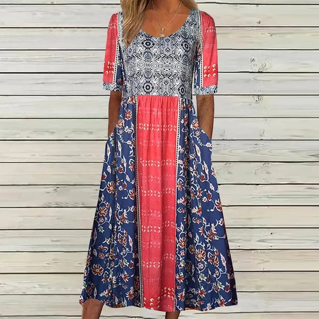 Marlowe | Women's Boho Print Midi Dress - image 14