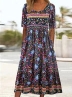 Marlowe | Women's Boho Print Midi Dress - image 15