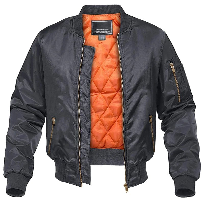 Donald | Men's Bomber Jacket with Front Pockets, Zip Fastening Urban Jacket | The Dress Cellar