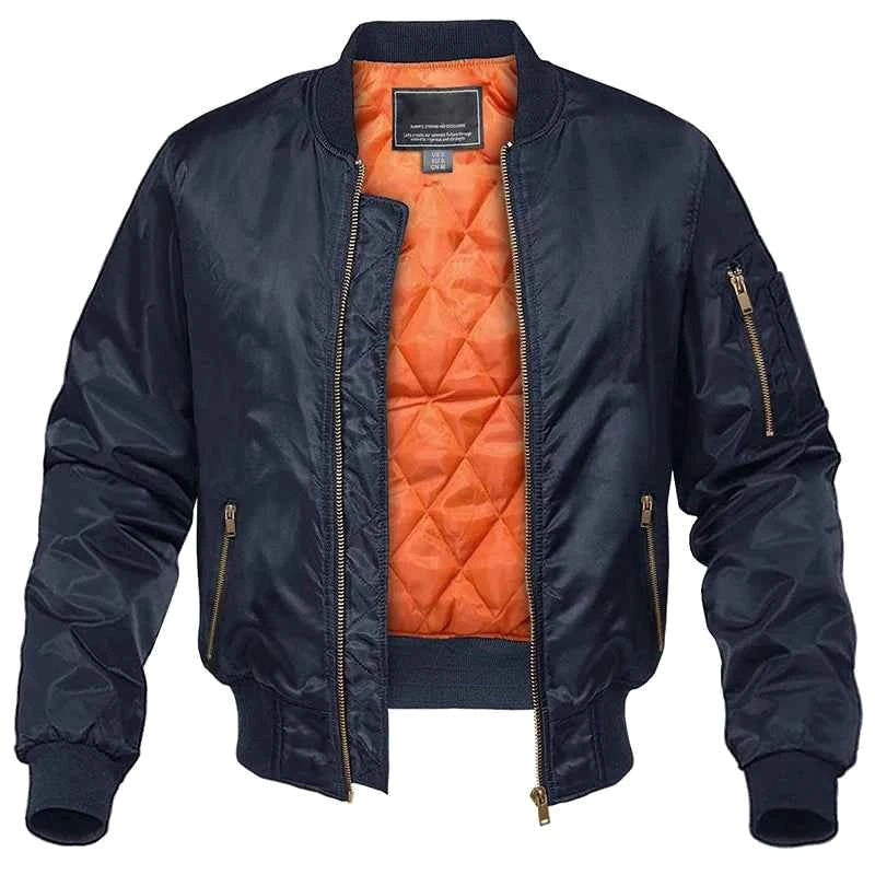 Donald | Men's Bomber Jacket with Front Pockets, Zip Fastening Urban Jacket | The Dress Cellar
