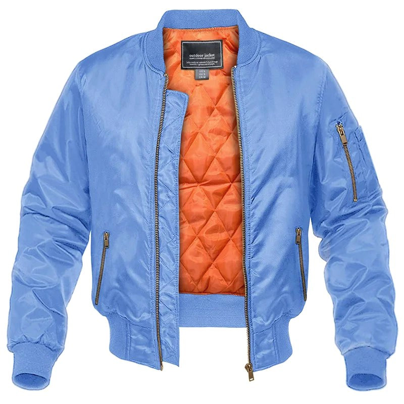 Donald | Men's Bomber Jacket with Front Pockets, Zip Fastening Urban Jacket | The Dress Cellar