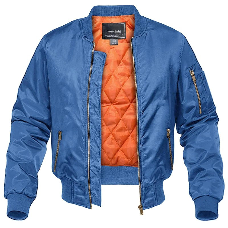 Donald | Men's Bomber Jacket with Front Pockets, Zip Fastening Urban Jacket | The Dress Cellar