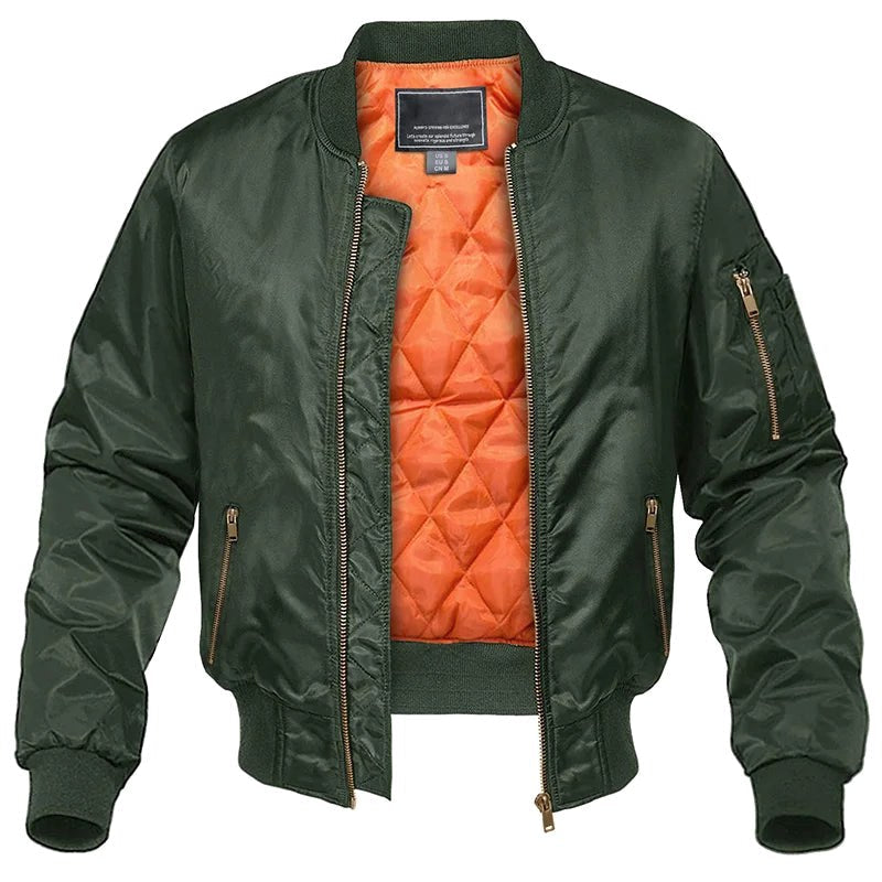 Donald | Men's Bomber Jacket with Front Pockets, Zip Fastening Urban Jacket | The Dress Cellar