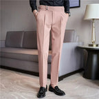 Mason | Men's Double-Pleat High-Waist Trousers, Tailored Tapered Trousers | The Dress Cellar