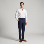 Mason | Men's Double-Pleat High-Waist Trousers, Tailored Tapered Trousers | The Dress Cellar | Pink