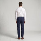 Mason | Men's Double-Pleat High-Waist Trousers, Tailored Tapered Trousers | The Dress Cellar | Black