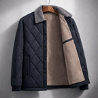 Mason | Men's Quilted Fleece Jacket, Warm Autumn Jacket | The Dress Cellar | Black