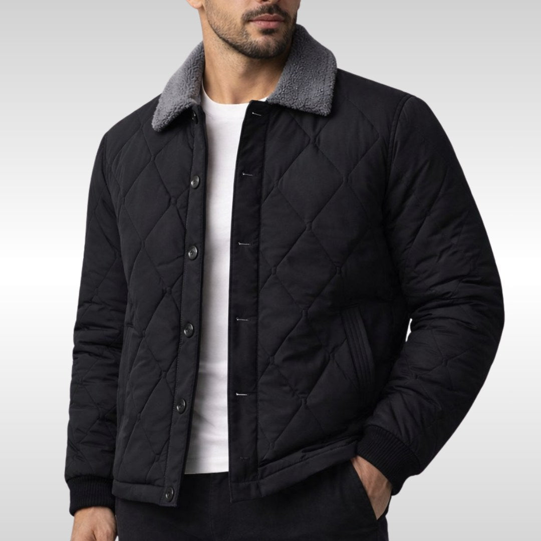 Mason | Men's Quilted Fleece Jacket, Warm Autumn Jacket | The Dress Cellar