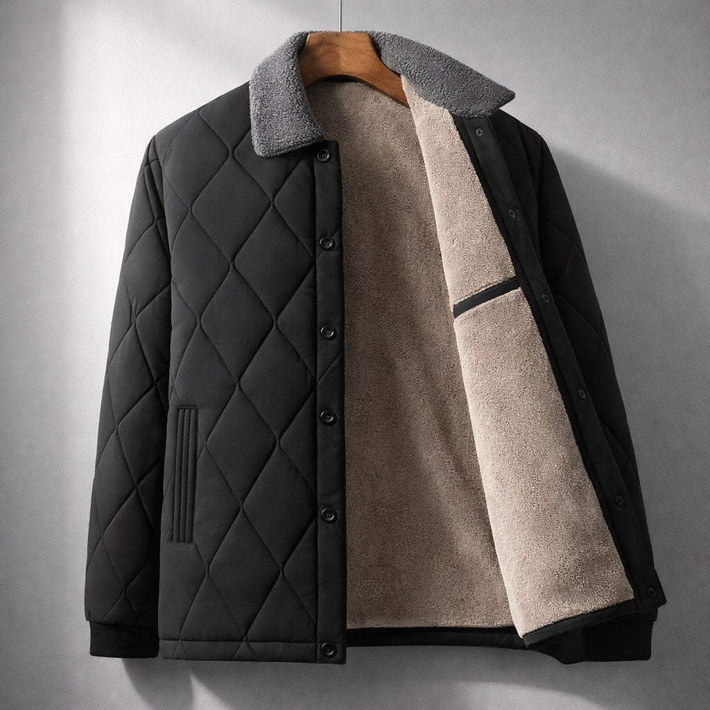 Mason | Men's Quilted Fleece Jacket, Warm Autumn Jacket | The Dress Cellar