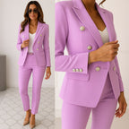 Matilda | Women's Slim-Fit Two-Piece Suit, Double-Breasted Blazer Suit | The Dress Cellar