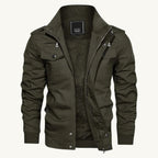 Maxwell | Men's Fleece-Lined Zip-Up Jacket, Military-Style Autumn Coat | The Dress Cellar
