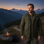 Maxwell | Men's Fleece-Lined Zip-Up Jacket, Military-Style Autumn Coat | The Dress Cellar