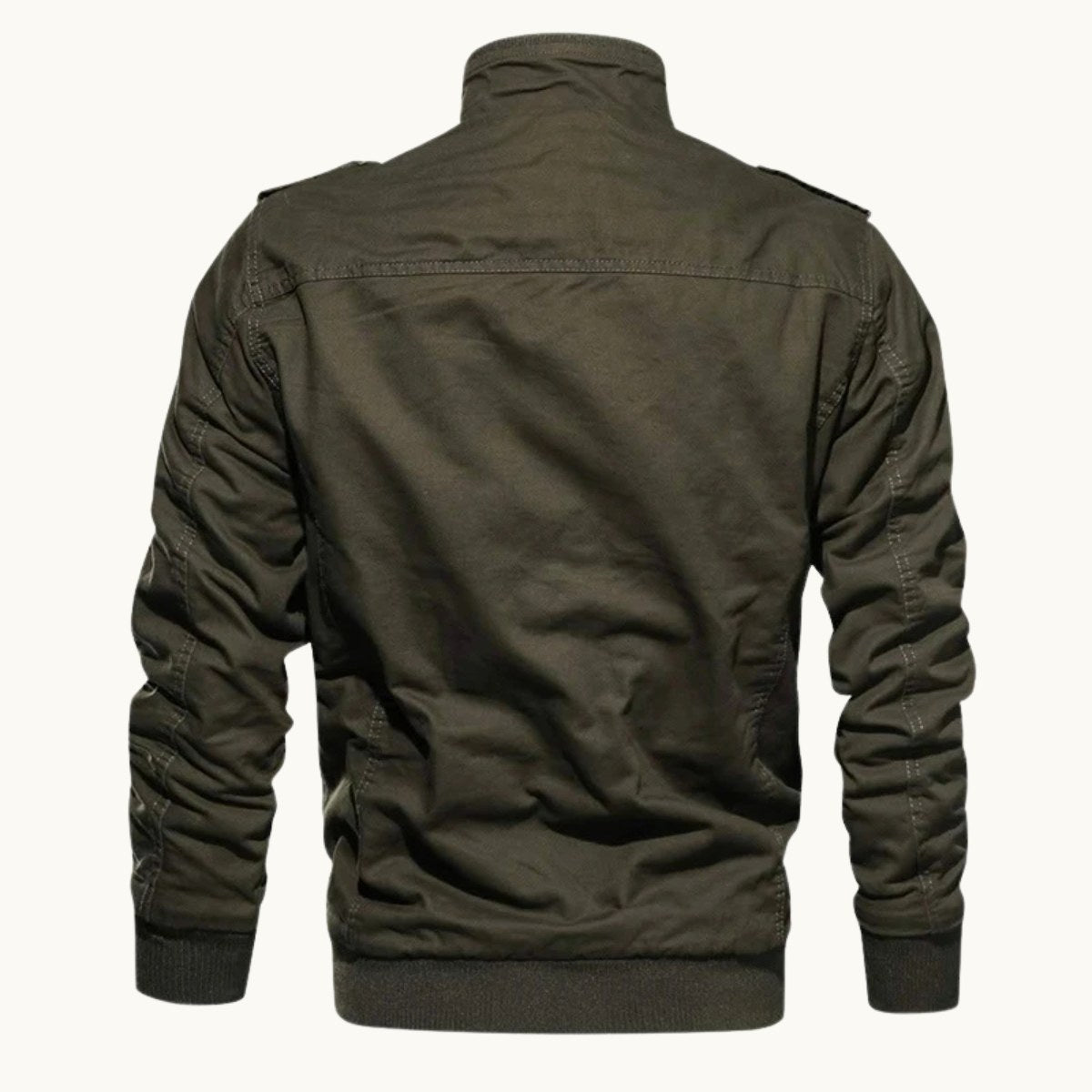 Maxwell | Men's Fleece-Lined Zip-Up Jacket, Military-Style Autumn Coat | The Dress Cellar