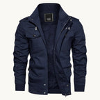 Maxwell | Men's Fleece-Lined Zip-Up Jacket, Military-Style Autumn Coat | The Dress Cellar
