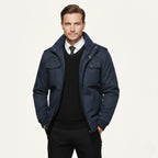 Maxwell | Men's Fleece-Lined Zip-Up Jacket, Military-Style Autumn Coat | The Dress Cellar