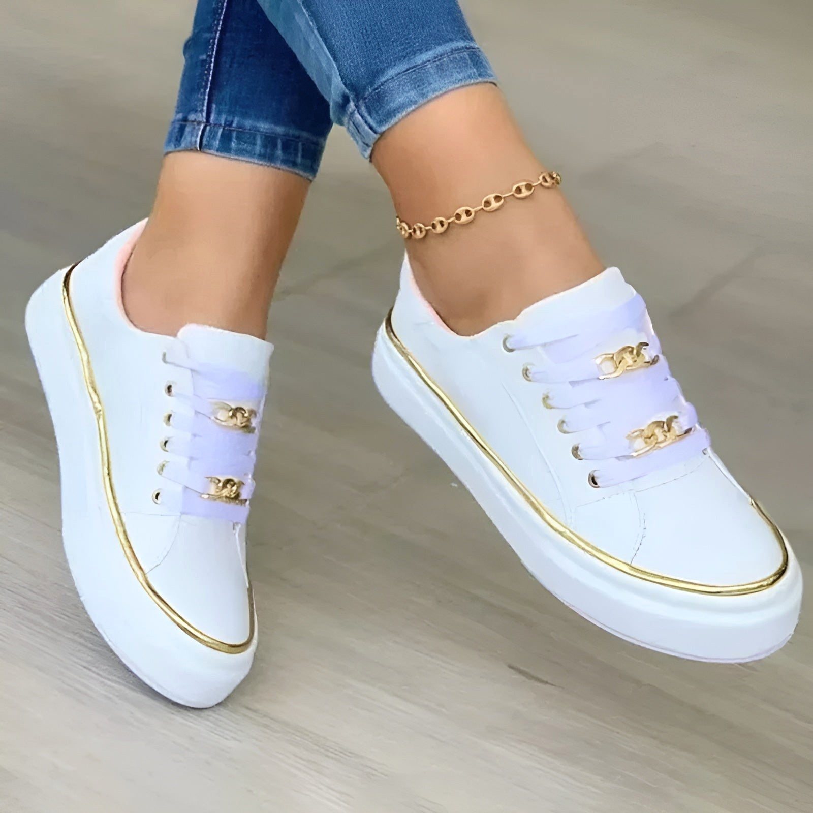 Megan | Women's Comfortable Everyday Sneakers - White