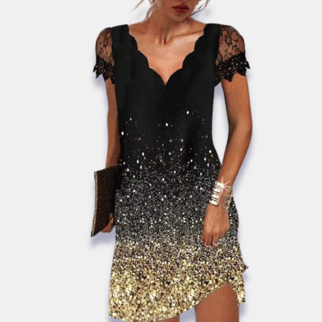 Melissa | Women's Tummy Control Evening Dress - Gold