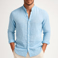 Michael | Men's Loose-Fit Natural Linen Shirt – Classic Casual Shirt | The Dress Cellar