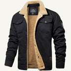 Mitchell | Men's Fleece-Lined Winter Coat, Warm Everyday Coat | The Dress Cellar | Navy Blue