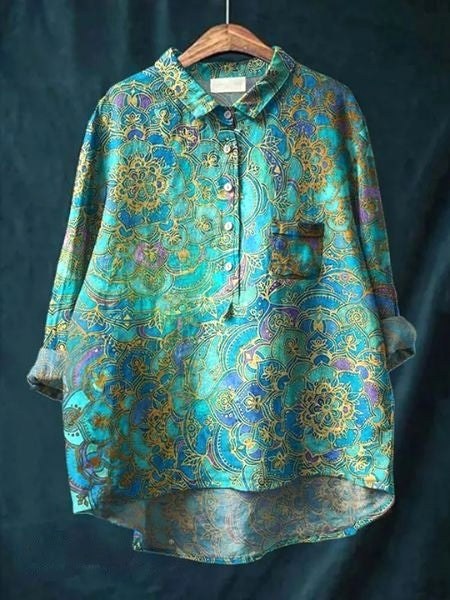 Monette | Women's Floral Short Sleeve Blouse - Floral 13