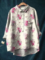 Monette | Women's Floral Short Sleeve Blouse - image 13