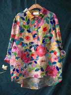 Monette | Women's Floral Short Sleeve Blouse - Floral 4